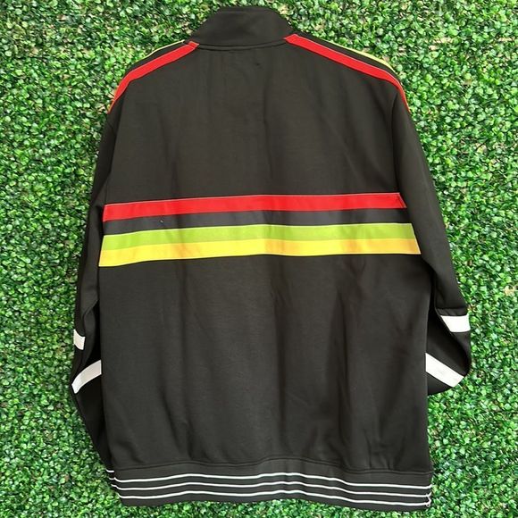 BORN FLY XXL/2XL MENS ANYTOWN RASTA STRIPED ZIP FRONT TRACK JACKET - Picture 7 of 7